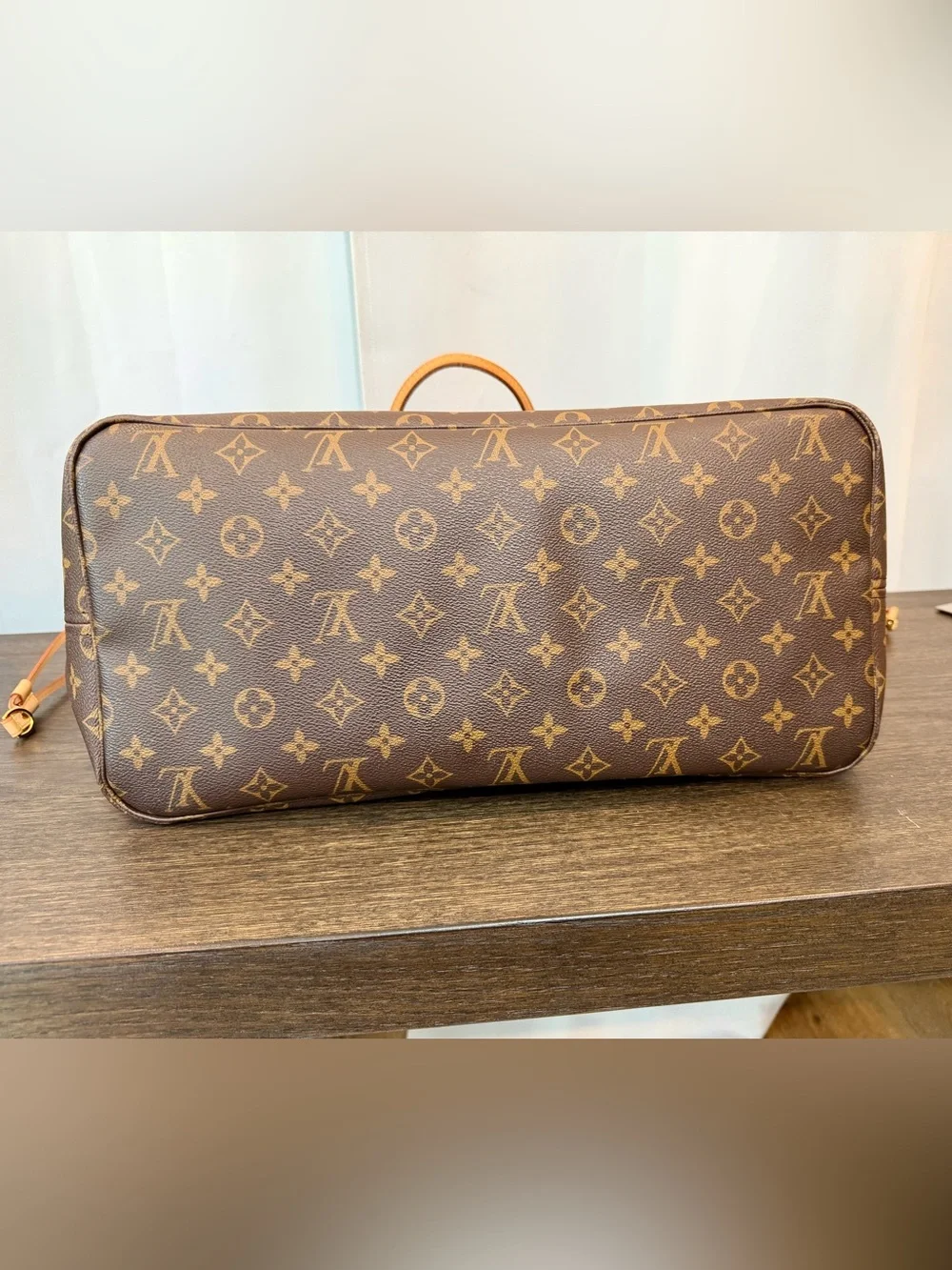 Louis Vuitton Monogram Canvas Tote with Pink Zip and Natural Leather Trim